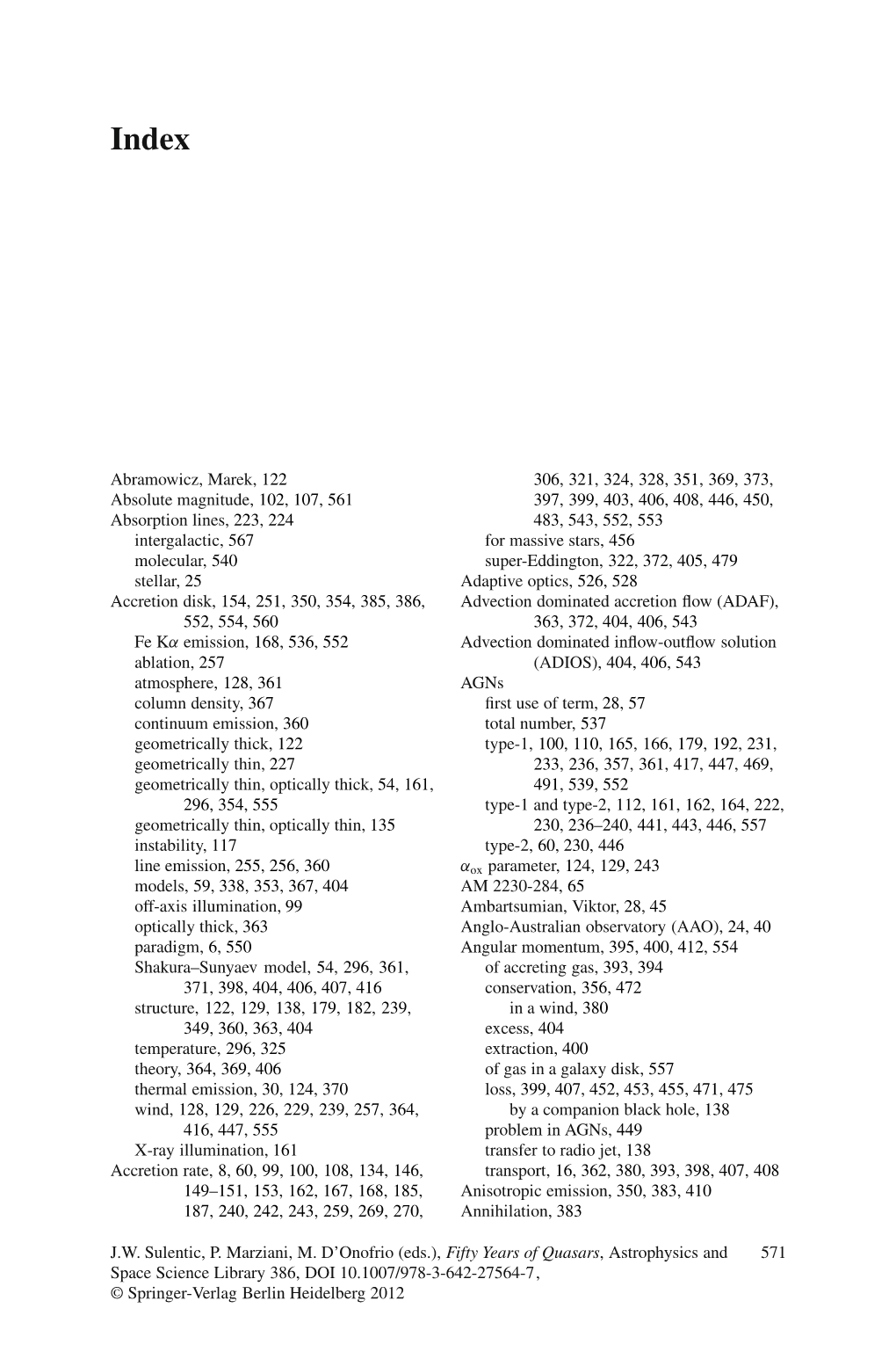 Abramowicz, Marek, 122 Absolute Magnitude, 102, 107, 561