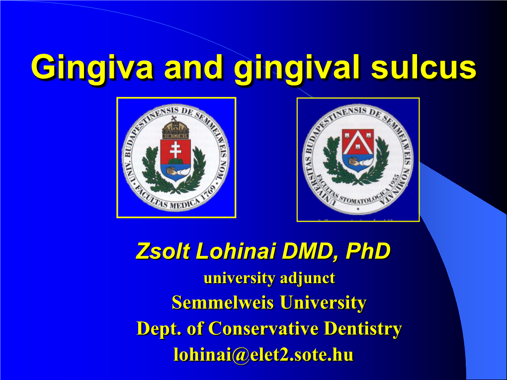 Gingiva and Gingival Sulcus