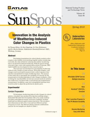 Innovation in the Analysis of Weathering-Induced Color