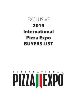 EXCLUSIVE 2019 International Pizza Expo BUYERS LIST