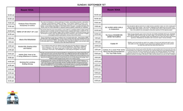 Sunday Schedule LBCC19