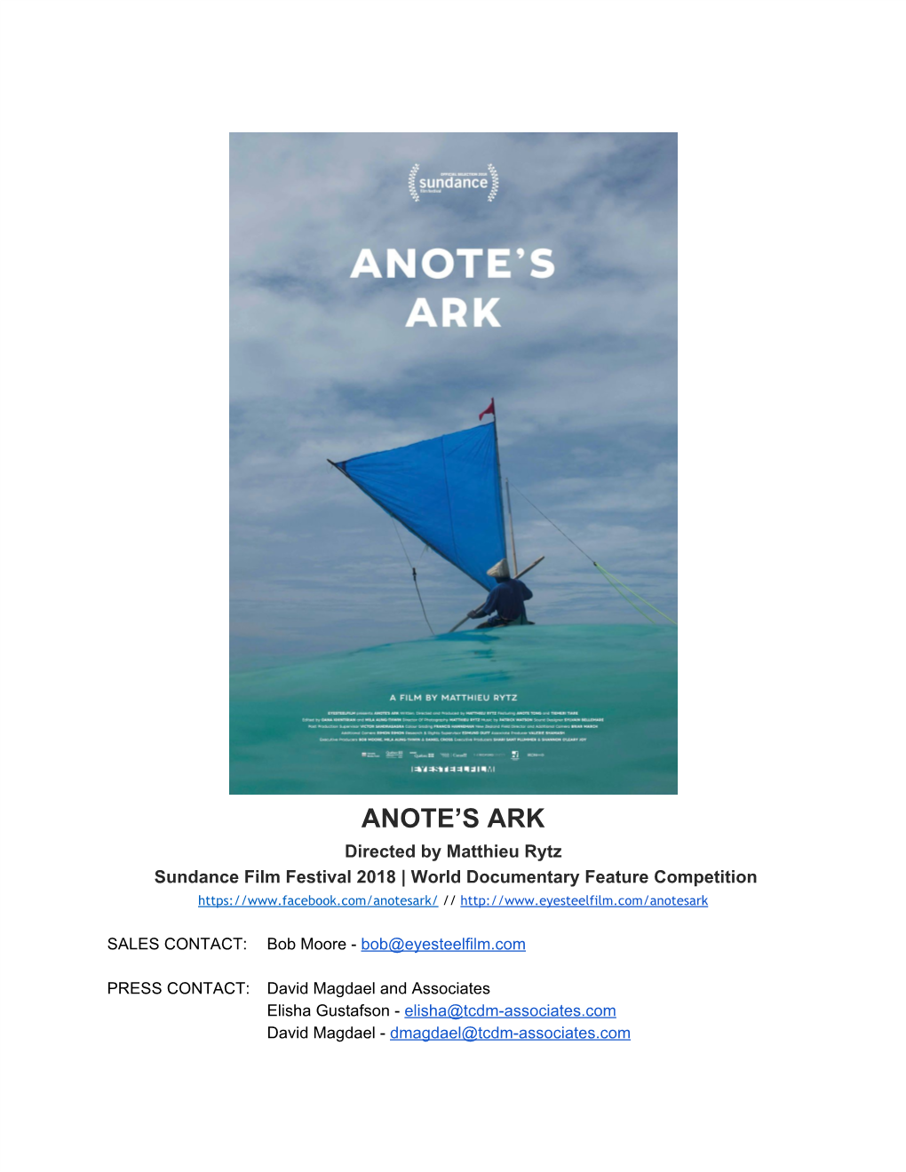 Anote's Ark Is His Feature Documentary Debut