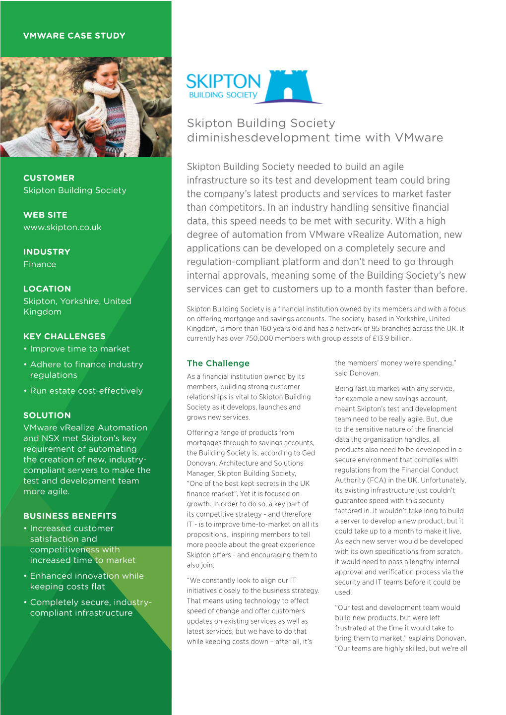 Skipton Building Society Diminishesdevelopment Time with Vmware