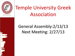 Temple University Greek Association