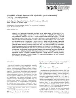 Nucleophilic Aromatic Substitution on Aryl-Amido Ligands Promoted by Oxidizing Osmium(IV) Centers