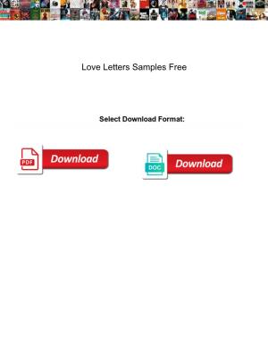 Love Letters Samples Free