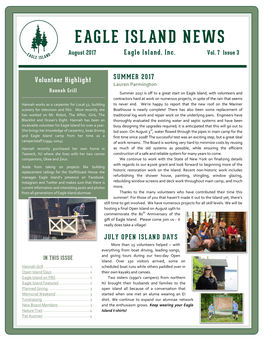 EAGLE ISLAND NEWS August 2017 Eagle Island, Inc
