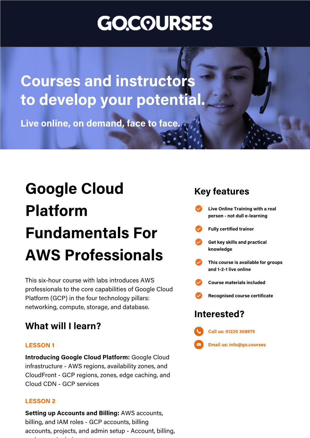 Google Cloud Platform Fundamentals for AWS Professionals Courses