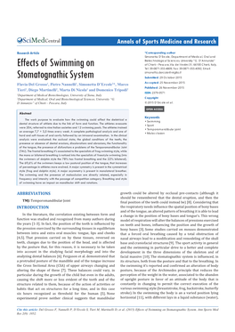 Effects of Swimming on Stomatognathic System