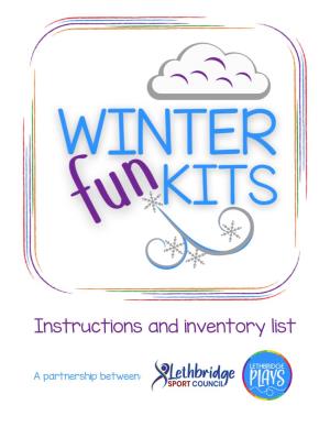 Winter Fun Kit Instructions and Inventory