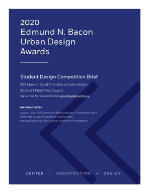 2020 Edmund N. Bacon Urban Design Awards