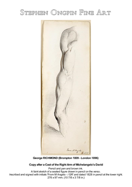 Copy After a Cast of the Right Arm of Michelangelo's David