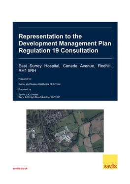 Representation to the Development Management Plan Regulation 19 Consultation