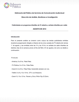 Defensoría Del Público De Servicios De Comunicación Audiovisual