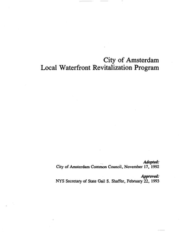 City of Amsterdam Local Waterfront Revitalization Program