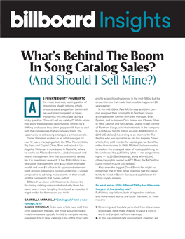 What's Behind the Boom in Song Catalog Sales?