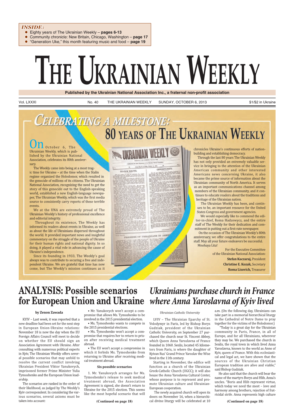 Possible Scenarios for European Union and Ukraine Ukrainians