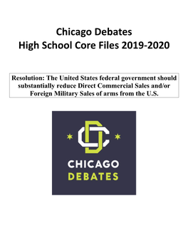 Chicago Debates High School Core Files 2019-2020