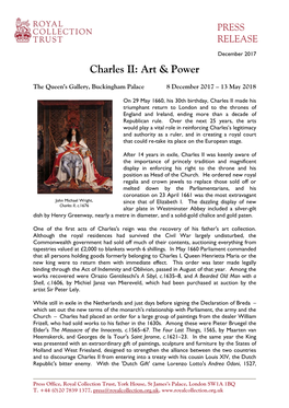 Charles II: Art & Power