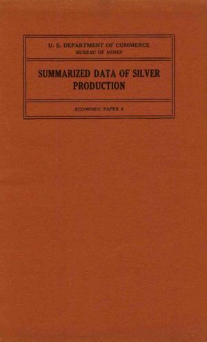 Summarized Data of Silver Production