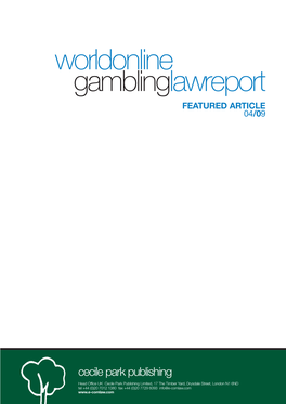 Worldonline Gamblinglawreport FEATURED ARTICLE 04/09