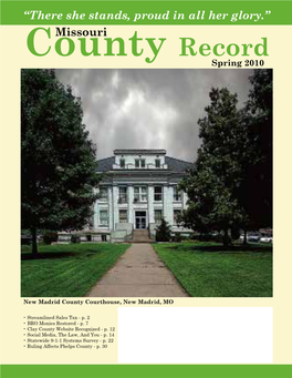 Missouri County Record Spring 2010 (PDF)