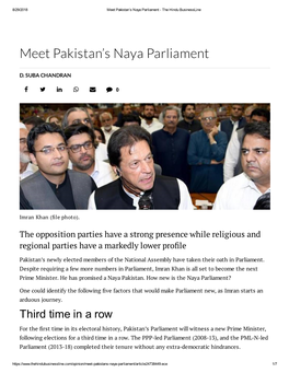 Meet Pakistan's Naya Parliament