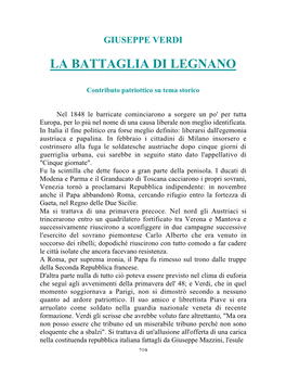 La Battaglia Di Legnano