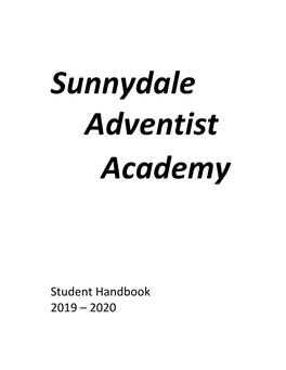 Student Handbook 2019 – 2020