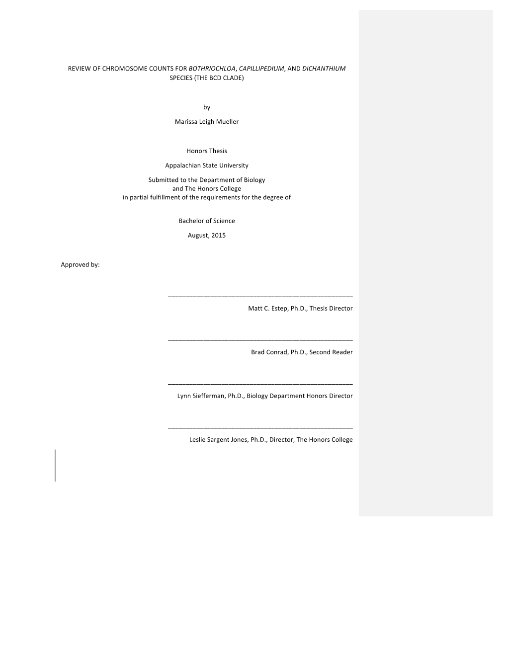 Review of Chromosome Counts for Bothriochloa, Capillipedium, and Dichanthium Species (The Bcd Clade)