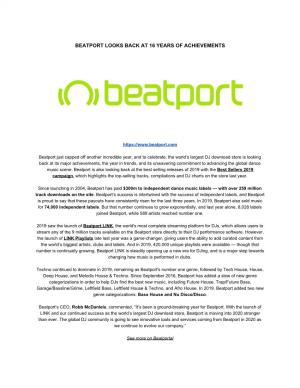 Beatport Looks Back at 16 Years of Achievements