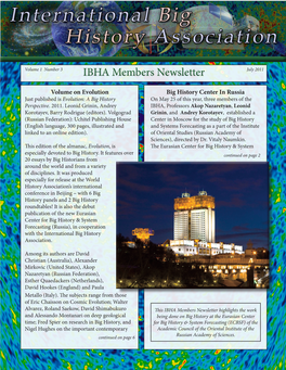 IBHA Members Newsletter July 2011