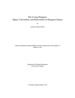 The Living Dungeon: Space, Convention, and Reinvention in Dungeon Games