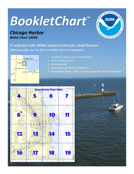 Bookletchart™ Chicago Harbor NOAA Chart 14928 a Reduced-Scale NOAA Nautical Chart for Small Boaters