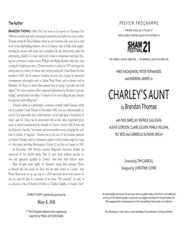 Charley's Aunt Preview Programme As of June 30