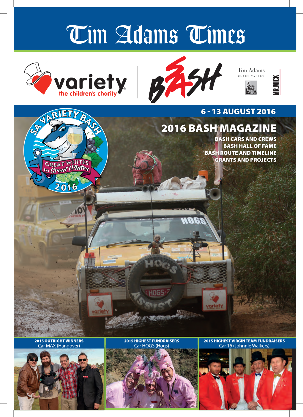 2016 Bash Magazine Bash Cars and Crews Bash Hall of Fame Bash Route and Timeline Grants and Projects