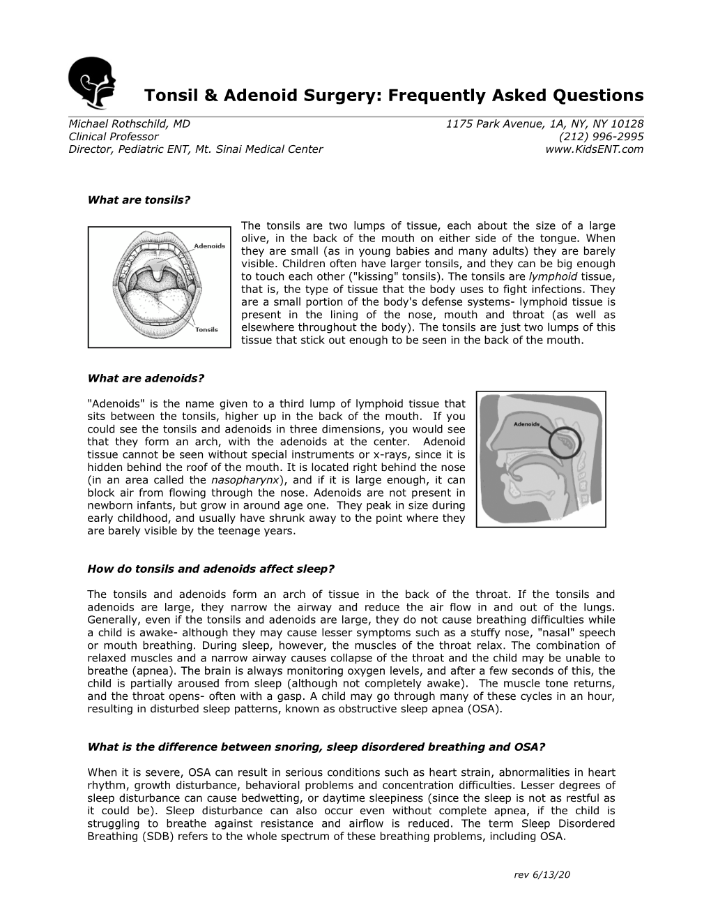 Tonsil & Adenoid Surgery