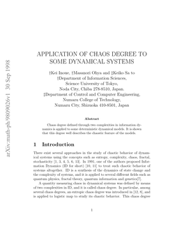 Application of Chaos Degree to Some Dynamical Systems