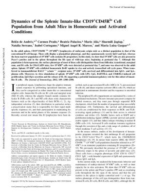 Homeostatic and Activated Conditions Cell