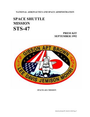 Space Shuttle Mission Sts-47 Press Kit September 1992