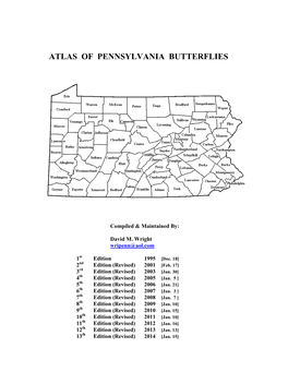 Atlas of Pennsylvania Butterflies
