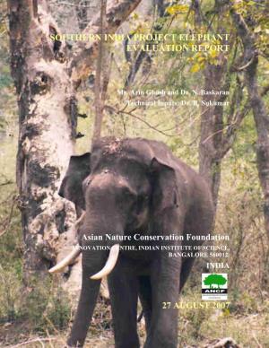 Southern India Project Elephant Evaluation Report