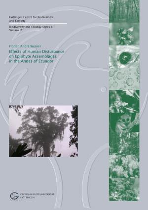Effects of Human Disturbance on Epiphyte Assemblages in The
