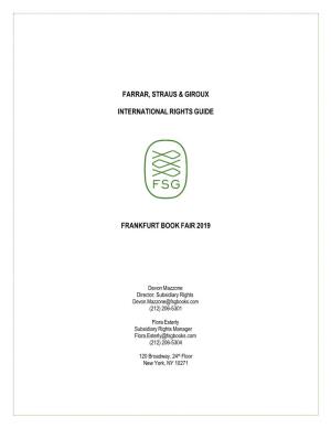 Farrar, Straus & Giroux International Rights Guide