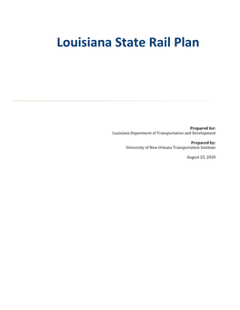 2020 Louisiana Rail Plan