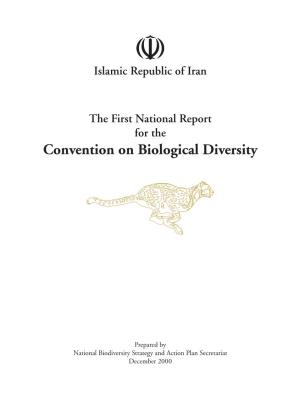 The First National Report for the Convention on Biological Diversity