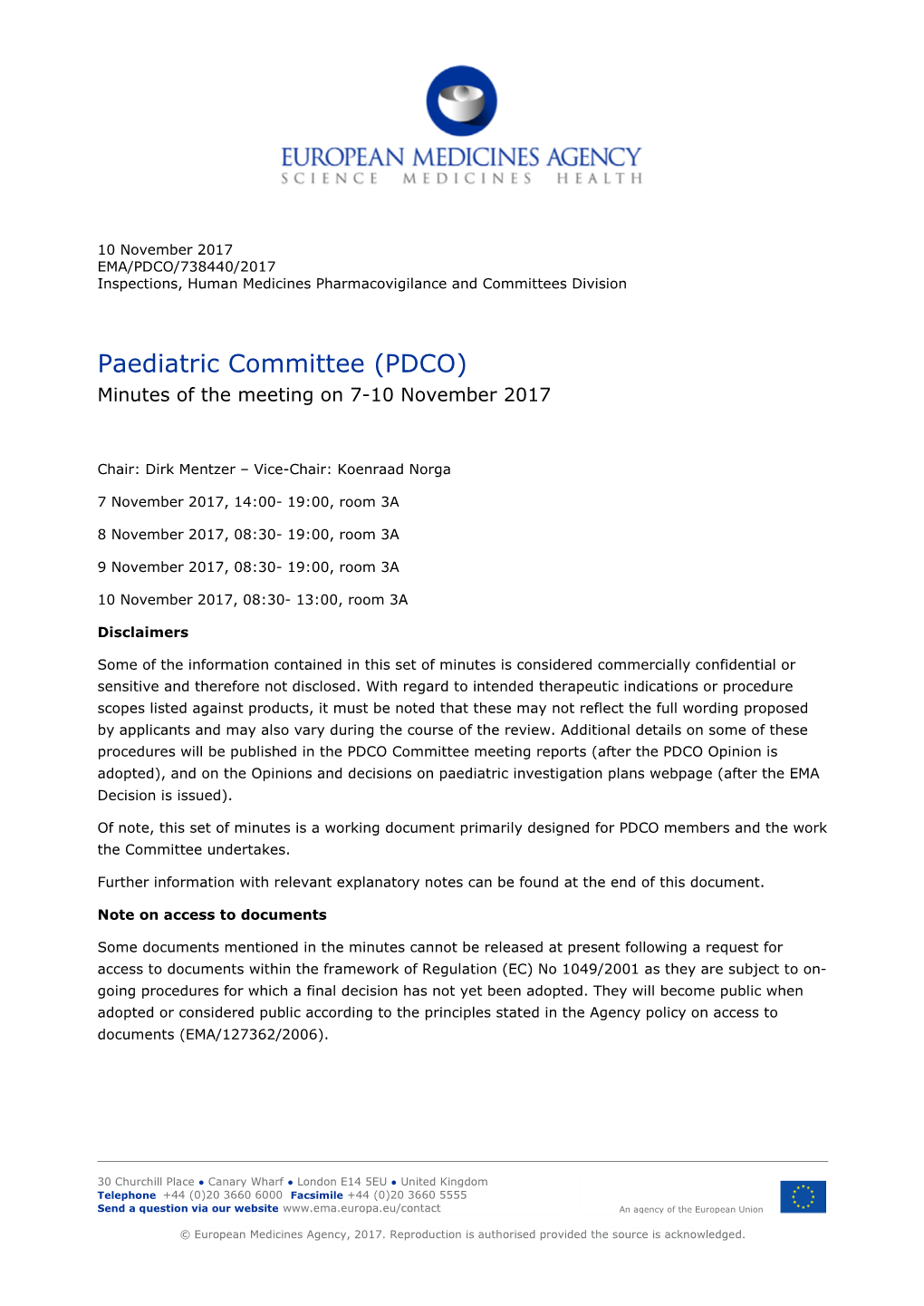 PDCO Minutes of the 7-10 November 2017 Meeting