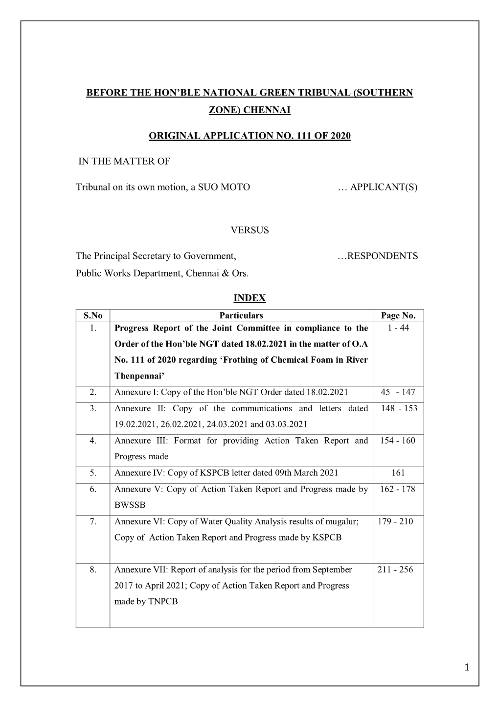 Chennai Original Application No. 111