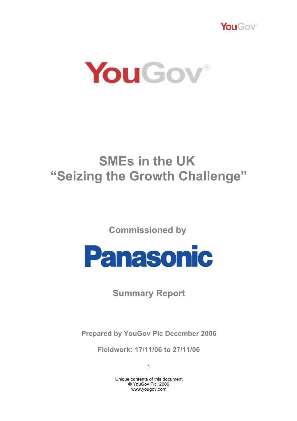 Smes in the UK “Seizing the Growth Challenge”