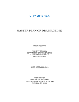 Master Plan of Drainage 2013